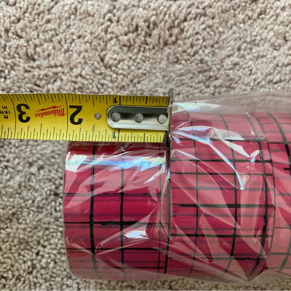 PACKAGING Or PACKING TAPE Lot Of 6 Rolls Pink And Black Pattern 2 inches Wide